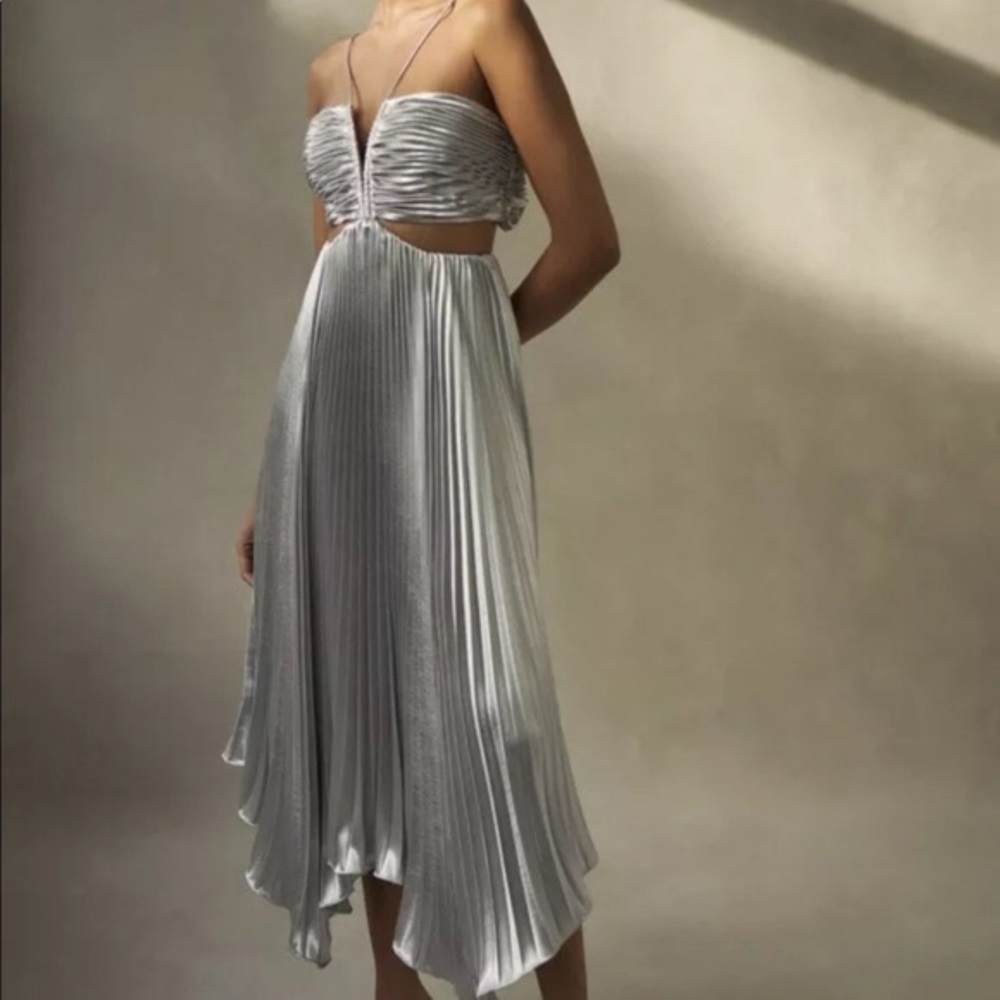 AiiFOS Intermix Evie Pleated Cut-Out Dress